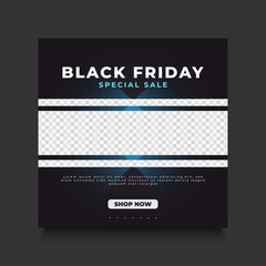 Obraz premium Black Friday sale banner with minimalist concept for social media feed or post template