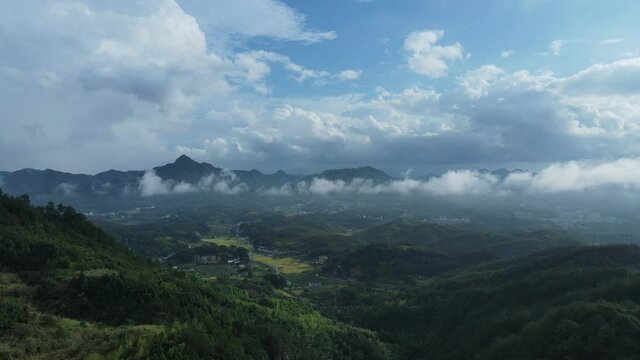 Aerial photography cloud landscape