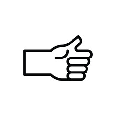 Like, Thumb Up, Hand Sign Icon Logo Illustration Vector Isolated. Hand Sign and Gesture Icon-Set. Suitable for Web Design, Logo, App, and UI. Editable Stroke and Pixel Perfect. EPS 10.