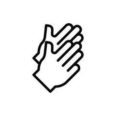 Clapping Hand, Hand Sign Icon Logo Illustration Vector Isolated. Hand Sign and Gesture Icon-Set. Suitable for Web Design, Logo, App, and UI. Editable Stroke and Pixel Perfect. EPS 10.