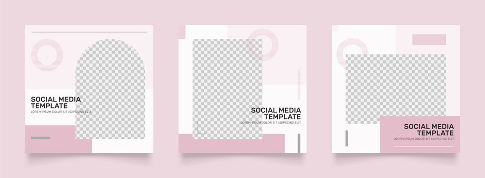 social media template fashion banner for digital marketing and sale promo. fashion banner advertising. clean pink white promotional mock up photo vector frame illustration