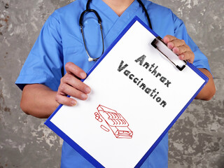 Anthrax Vaccination sign on the page.