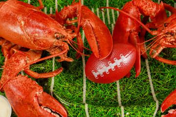 Food composition for american football game.