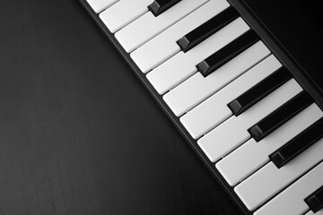 piano keys background dark light
