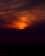 sunset in the clouds