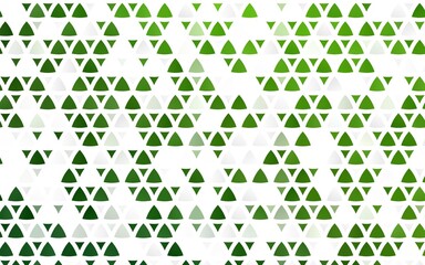 Light Green vector seamless backdrop with lines, triangles.