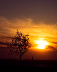 sunset in the mountains