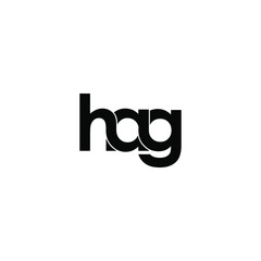 hag letter original monogram logo design