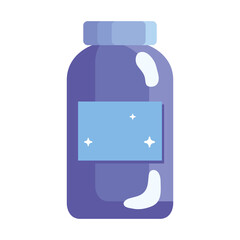 sleeping pills jar design, insomnia and night theme Vector illustration