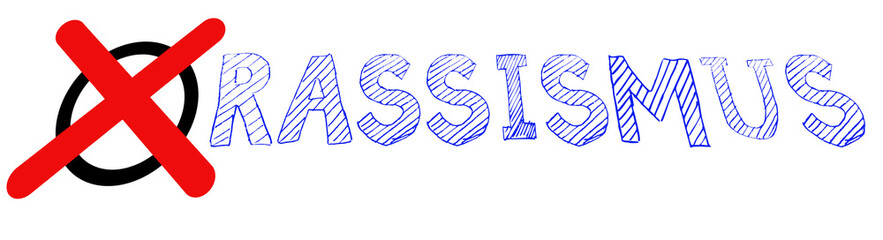 Obraz premium Rotes Kreuz und Abwahl vom Rassismus