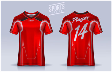 t-shirt sport design template, Soccer jersey mockup for football club. uniform front and back view.