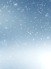 Winter abstract background with snow on a blurred background