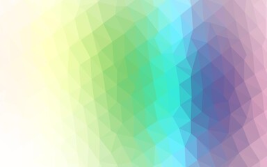 Naklejka premium Light Multicolor, Rainbow vector low poly cover.