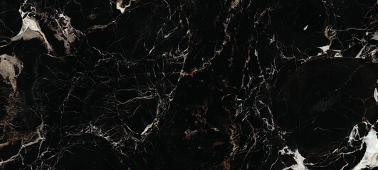 Black marble background with reddish colored veining, polished marble quartz stone background, natural breccia marble for ceramic wall and floor tiles.