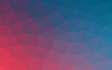 Light Blue, Red vector polygon abstract background.