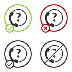 Black Telephone 24 hours support icon isolated on white background. All-day customer support call-center. Full time call services. Circle button. Vector Illustration.