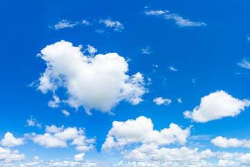 Naklejka na ściany i meble Beautiful blue sky and clouds with daylight natural background.