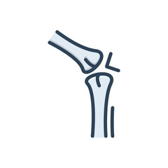 Color illustration icon for joint