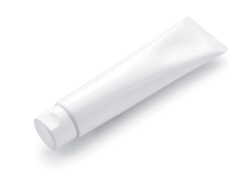 White tube on a white background