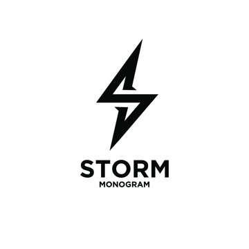 storm with initial s letter vector logo icon illustration design isolated white background