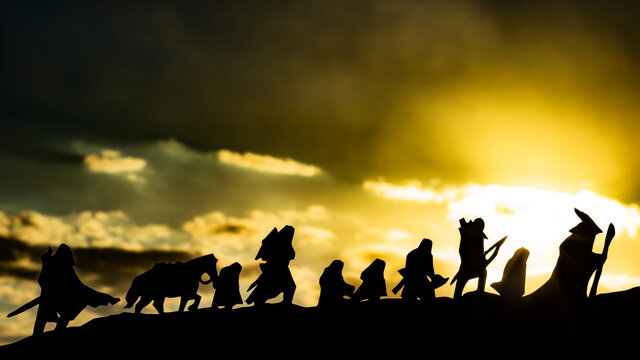 people at sunset