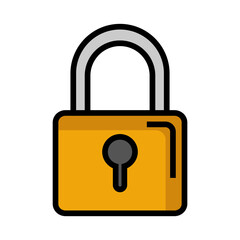 Padlock design of Security lock and access theme Vector illustration