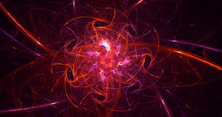 3D rendering abstract circle light background