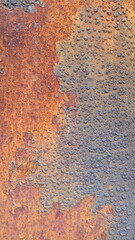 texture of rust and burnt paint on metal