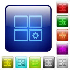 Dashboard settings color square buttons