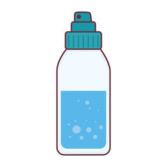 spray sanitizer bottle design, Disinfects clean antibacterial and hygiene theme Vector illustration