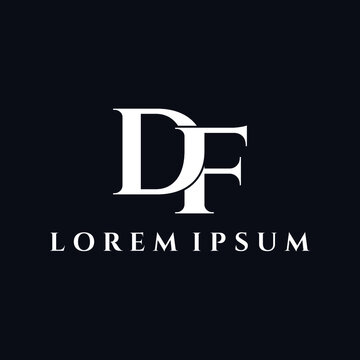 Letter DF luxury logo design vector