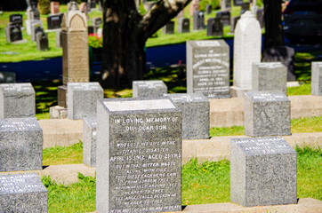 Canada, Nova Scotia, Halifax. Fairview Lawn Cemetery, memorial landmark home to victims on largest...