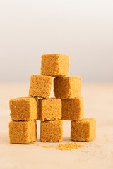 Panela  sugar blocks, unrefined whole cane sugar, typical used in Central and Latin America
