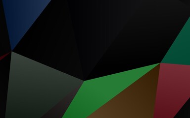 Dark Multicolor, Rainbow vector low poly cover.