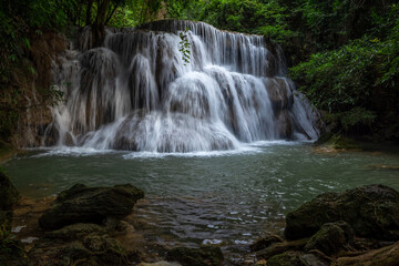 Fototapeta na wymiar Hua Mea Khamin Waterfall in Thailand