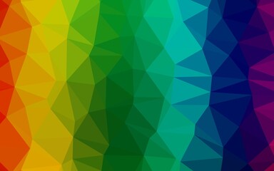 Light Multicolor, Rainbow vector low poly layout.