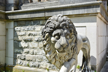 A Lion Statue, Peles Castle, Sinaia, Prahova, Romania