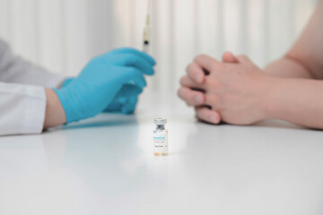 Volunteer tested covid-19 vaccine. Researchers are inventing vaccines to treat COVID-19 virus.