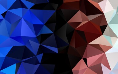 Light Multicolor, Rainbow vector triangle mosaic template.
