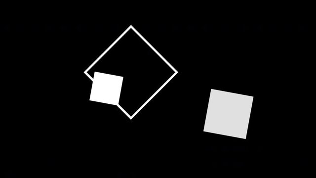 Motion graphics Square Shape Element on black background