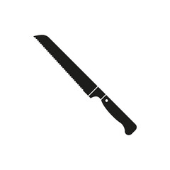 Bread knife icon. Simple vector illustration on a white background