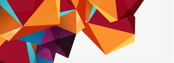 3d mosaic abstract backgrounds, low poly shape geometric design