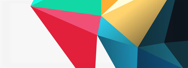 3d mosaic abstract backgrounds, low poly shape geometric design