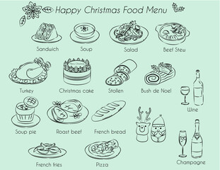 クリスマスフードメニューアイコン