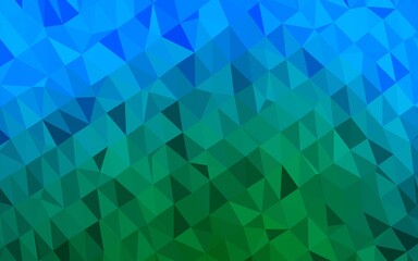 Light Blue, Green vector low poly cover.