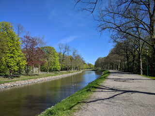 Fototapeta na wymiar The Djurgardsbrunn Canal in summer time, Stockholm, Sweden.
