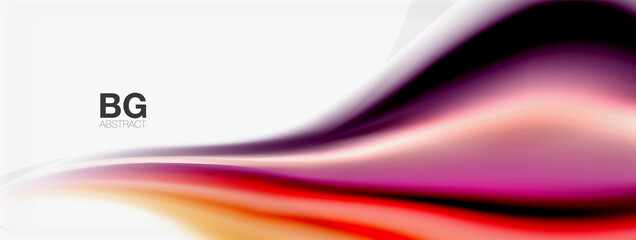 Abstract Background. Smooth flowing lines, blurred waves, rainbow color style stripes. Vector illustrations for covers, banners, flyers and posters and other