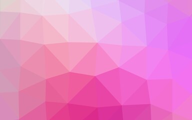 Light Pink vector blurry triangle pattern.