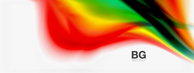 Fototapeta premium Abstract Background. Smooth flowing lines, blurred waves, rainbow color style stripes. Vector illustrations for covers, banners, flyers and posters and other