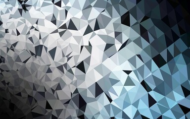 Obraz premium Dark Black vector abstract polygonal cover.